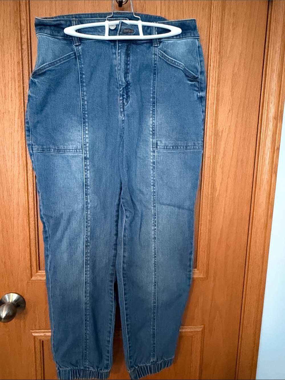 Joe Fresh Denim Blue High-Waist Jogger Jeans